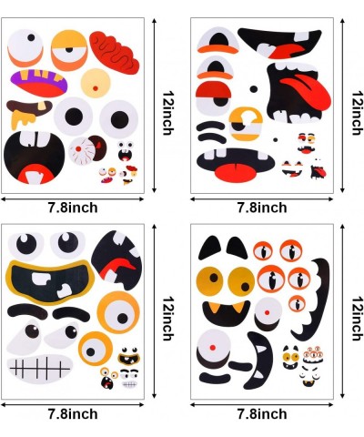 20 Sheets/ 350 Pieces Halloween Pumpkin Decorating Craft Stickers Jack-o-Lantern Decoration Pumpkin Face Expression Sticker D...