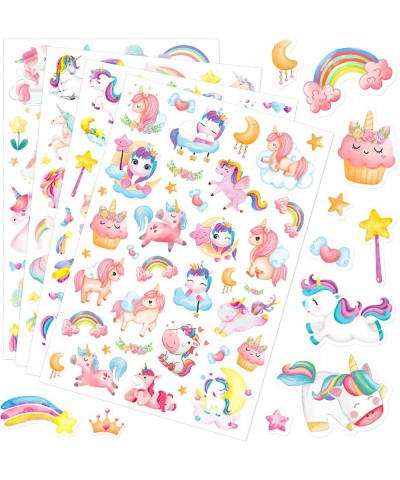 Cute Pink Unicorn Adhesive Stickers Rainbow Magical Star Unicorn Stickers 715 Count for girls Toddlers Birthday Invitations E...