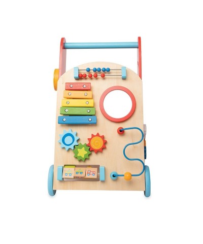 Wooden Baby Walker with Interactive Features for Early Development Promotes Walking Motor Skills and Creativity $93.23 Early ...