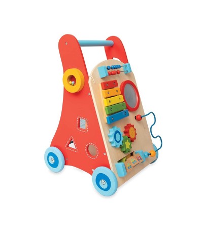 Wooden Baby Walker with Interactive Features for Early Development Promotes Walking Motor Skills and Creativity $93.23 Early ...