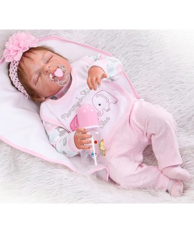 4 Pieces Reborn Doll Baby Girl Clothing for 20-23 Inches Reborn Baby Dolls Clothes Set for Handmade Cotton $27.25 Dolls