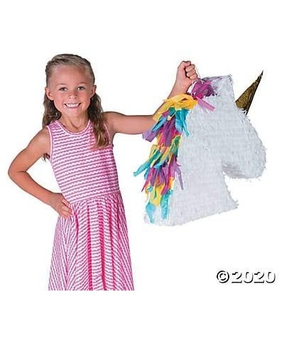 Unicorn Pinata with Gold Horn and Rainbow Colors - includes hanger - Fun Birthday Party Decor $53.00 Piñatas