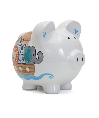 Ceramic Piggy Bank for Boys Noah's Ark $55.71 Kids' Money Banks