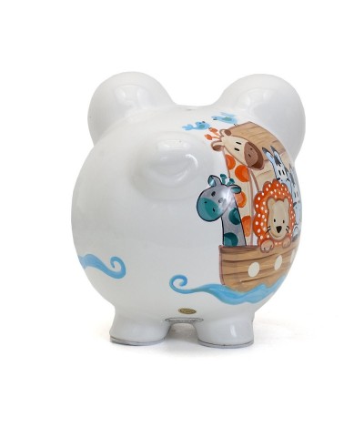 Ceramic Piggy Bank for Boys Noah's Ark $55.71 Kids' Money Banks