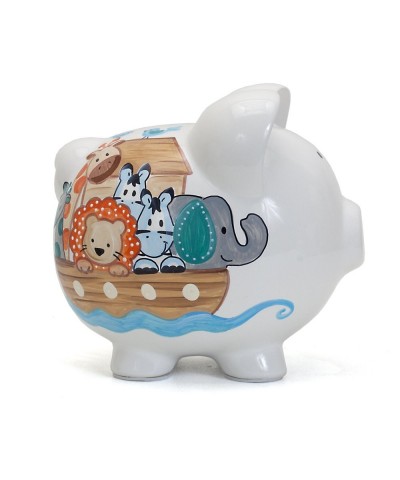 Ceramic Piggy Bank for Boys Noah's Ark $55.71 Kids' Money Banks