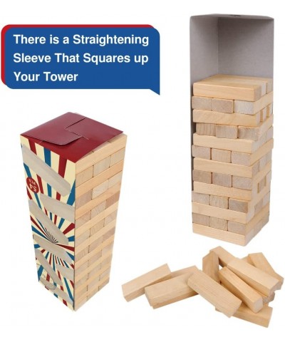 Tumble Tower Game for Kids and Adults 54pcs Wooden Stacking Block Game for Family Game Night Classic Board Game $19.44 Stacki...