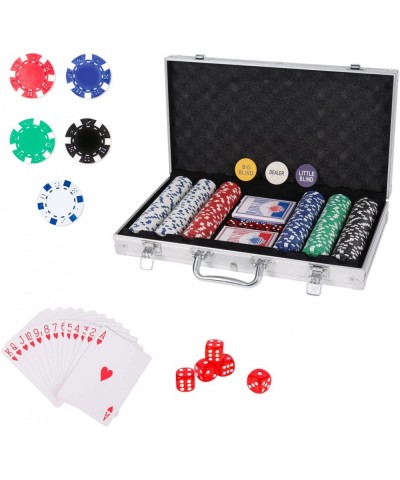 Casino Poker Chip Set 300 PCS Poker Chips with Aluminum Case 11.5 Gram Chip with Iron Insert for Texas Holdem Blackjack Gambl...