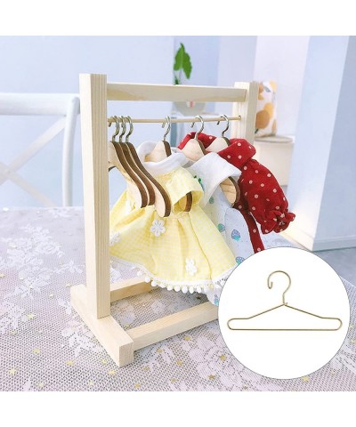 20 Pcs Mini Doll Clothes Hanger Miniature Metal Doll Hangers Doll Gown Small Dress Outfit Holders for Dress Closet Doll House...