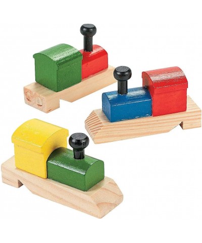 Wooden Train Whistles for Kids - Set of 12 Shaped as Locomotives - Birthday Party Favor Toys and Gifts $27.08 Noisemaker Toys