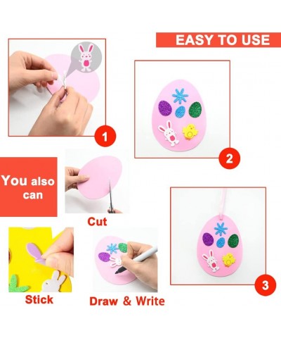 396PCS Easter Foam Stickers Set DIY Egg Rabbit Shape Easter Stickers Ribbons Crafts Kit for Kids Easter Day Party Supplies Ho...