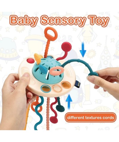 Montessori Toys Silicone Pull String Baby Sensory Toys Toddler Travel Toys Fine Motor Skills Early Development Toys Baby Teet...