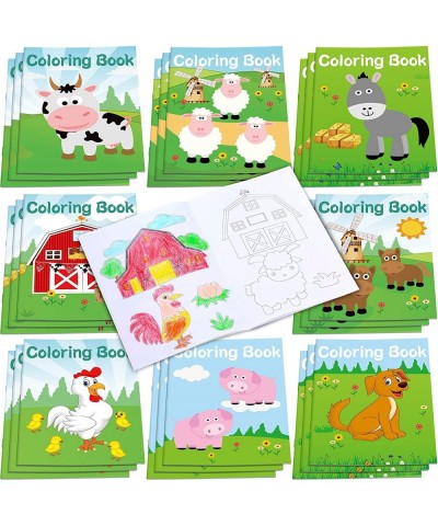 Farm Animals Coloring Books Bulk for Kids Mini DIY Art Drawing Book Set for Cow Sheep Farmhouse Theme Barnyard Birthday Party...