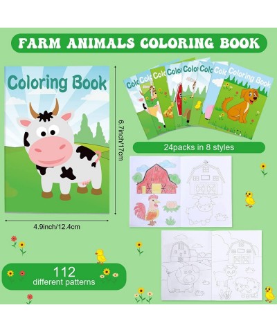 Farm Animals Coloring Books Bulk for Kids Mini DIY Art Drawing Book Set for Cow Sheep Farmhouse Theme Barnyard Birthday Party...