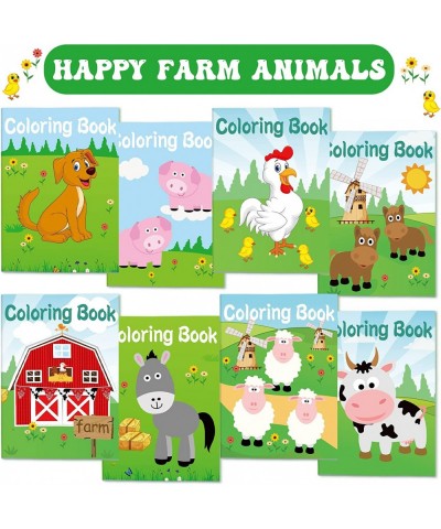 Farm Animals Coloring Books Bulk for Kids Mini DIY Art Drawing Book Set for Cow Sheep Farmhouse Theme Barnyard Birthday Party...