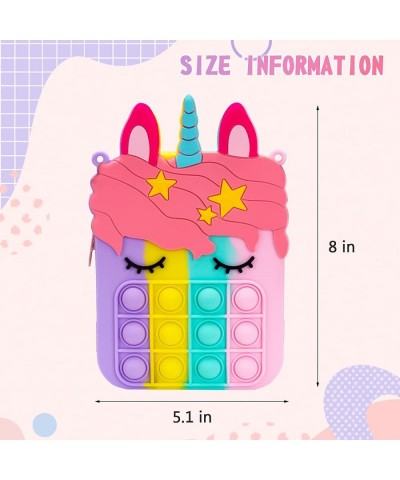 Medium Pop Purse Unicorn Pop Purse for Girl and Boys Pop Bag with Unicorn Pop Toy Shoulder Bag Fidget Toy Pop Fidget PB-MV 0 ...