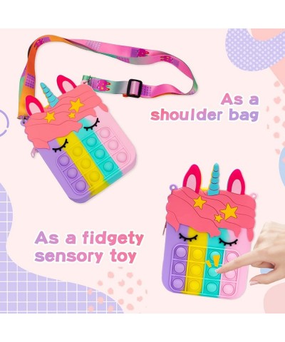 Medium Pop Purse Unicorn Pop Purse for Girl and Boys Pop Bag with Unicorn Pop Toy Shoulder Bag Fidget Toy Pop Fidget PB-MV 0 ...