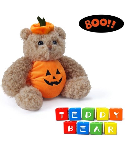 8” Halloween Squishy Teddy Bear Stuffed Animal Fancy Cuddly Pumpkin Bear Cute Plush Toys Plushies Gift for Halloween Soft Stu...