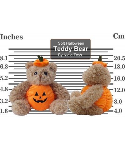 8” Halloween Squishy Teddy Bear Stuffed Animal Fancy Cuddly Pumpkin Bear Cute Plush Toys Plushies Gift for Halloween Soft Stu...