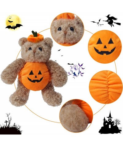 8” Halloween Squishy Teddy Bear Stuffed Animal Fancy Cuddly Pumpkin Bear Cute Plush Toys Plushies Gift for Halloween Soft Stu...