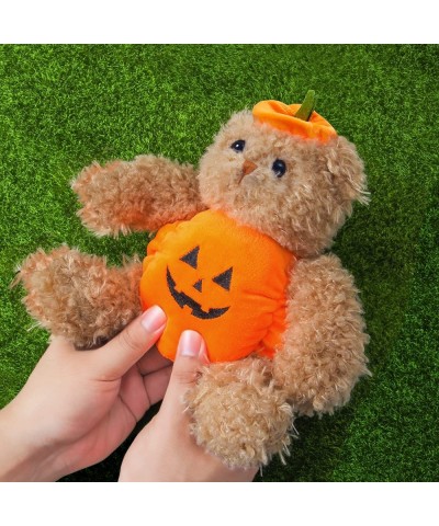 8” Halloween Squishy Teddy Bear Stuffed Animal Fancy Cuddly Pumpkin Bear Cute Plush Toys Plushies Gift for Halloween Soft Stu...