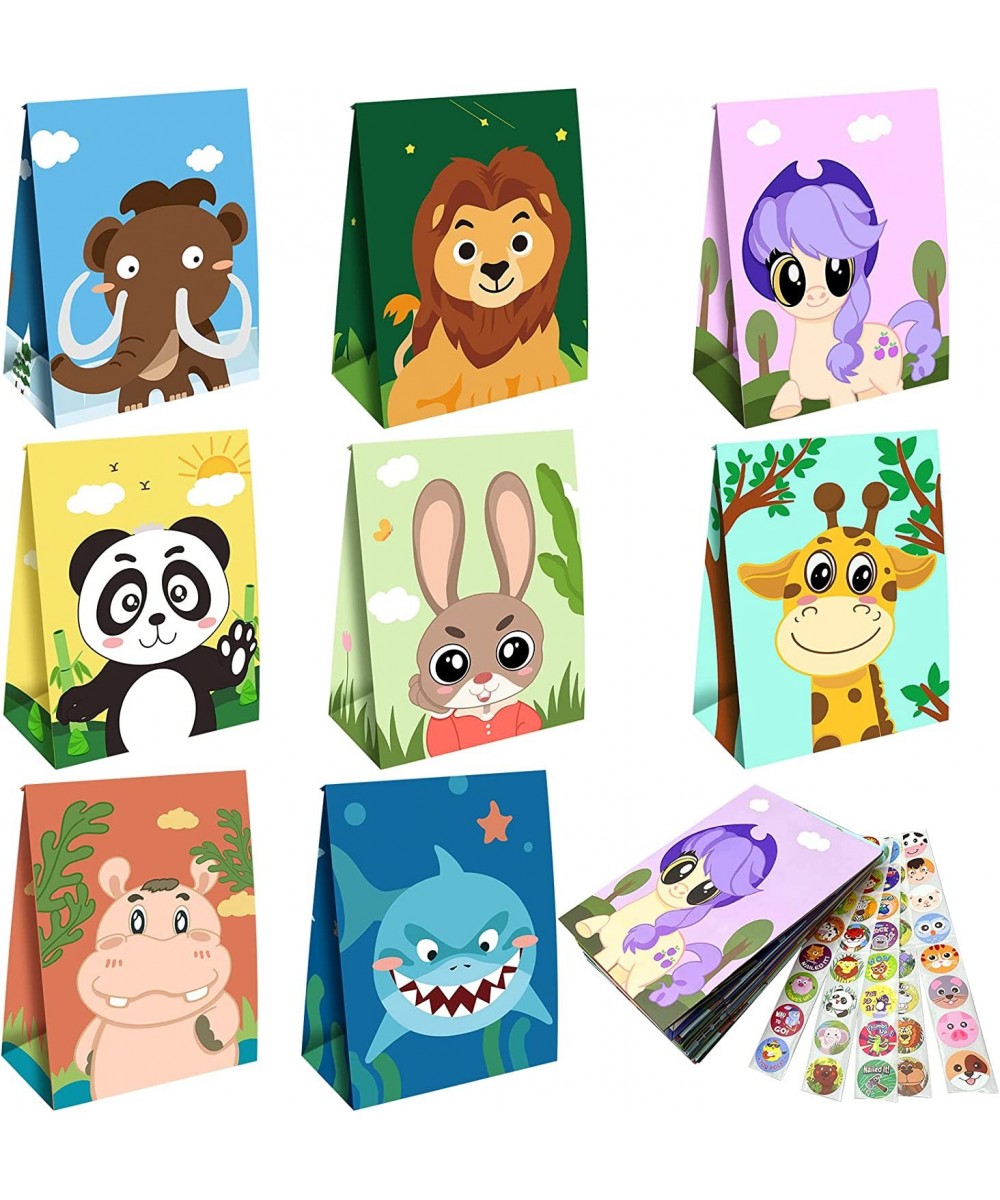 24 Pcs Party Favor Bags for Kids Birthday Party Gift Animal Goodie Treat Bags with 40 Pcs Sticker for Baby Shower Decorations...