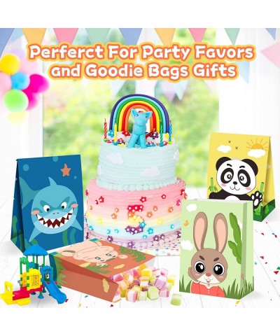 24 Pcs Party Favor Bags for Kids Birthday Party Gift Animal Goodie Treat Bags with 40 Pcs Sticker for Baby Shower Decorations...