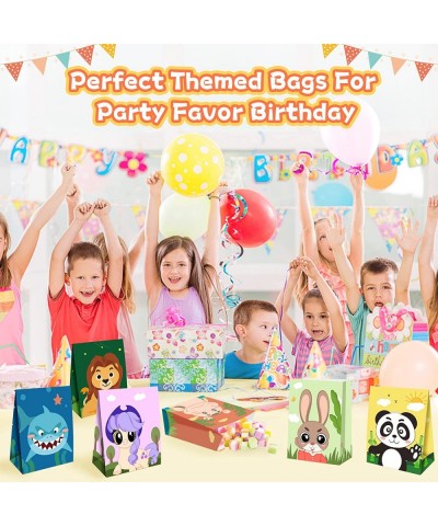 24 Pcs Party Favor Bags for Kids Birthday Party Gift Animal Goodie Treat Bags with 40 Pcs Sticker for Baby Shower Decorations...