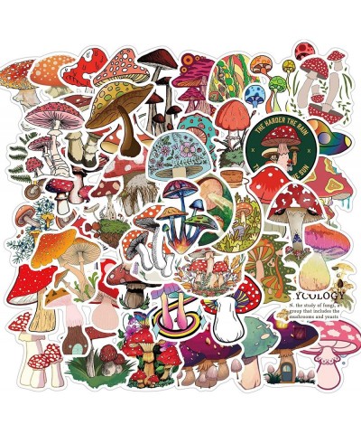 50PCS Mushroom Stickers for Laptop Water Bottle Luggage Snowboard Bicycle Skateboard Decal for Kids Teens Adult Waterproof Ae...