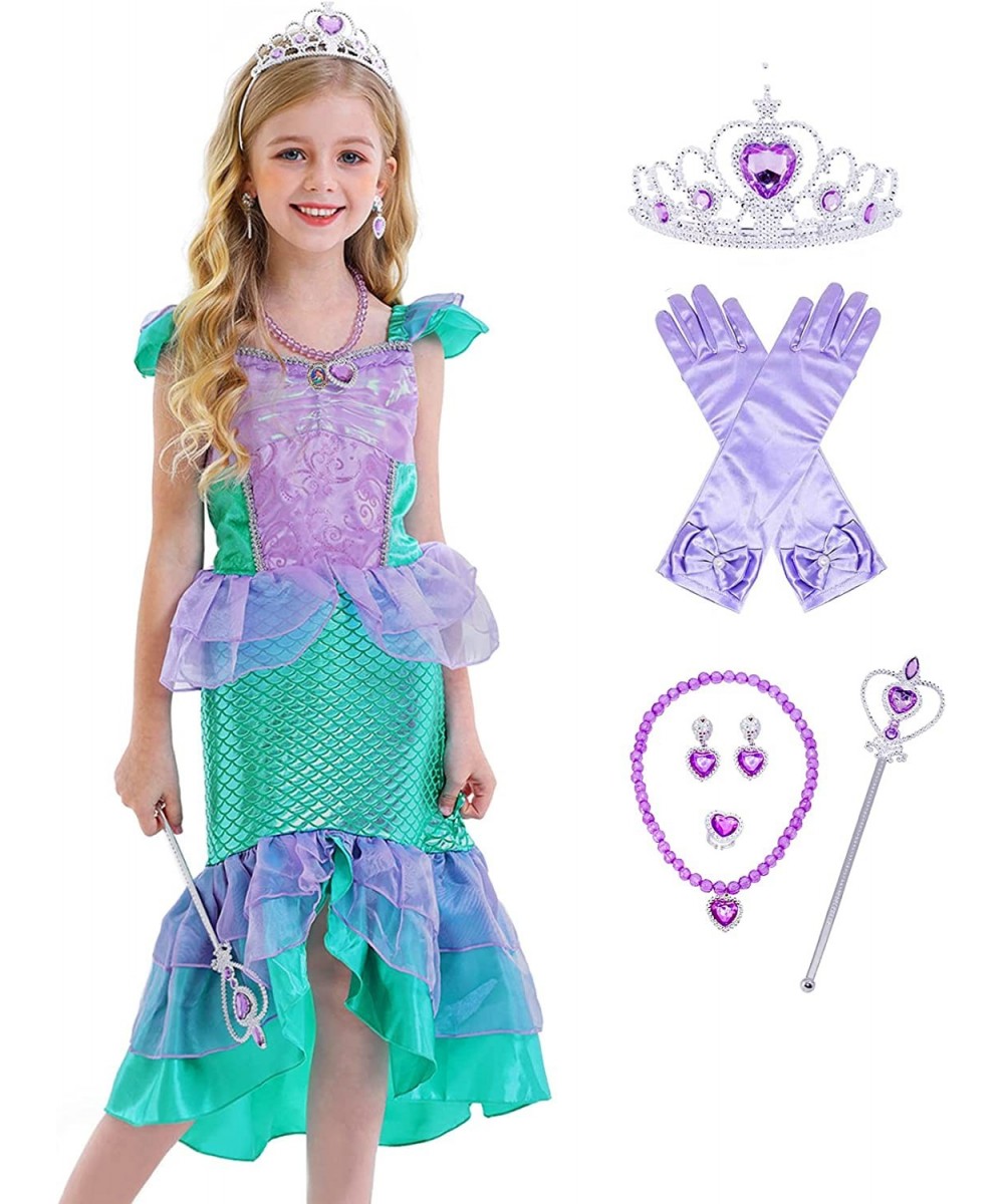 Princess Mermaid Costume Dress for Little Girls Birthday Costumes with Accessories $50.57 Kids' Costumes