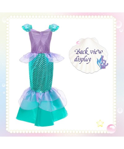 Princess Mermaid Costume Dress for Little Girls Birthday Costumes with Accessories $50.57 Kids' Costumes