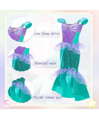 Princess Mermaid Costume Dress for Little Girls Birthday Costumes with Accessories $50.57 Kids' Costumes