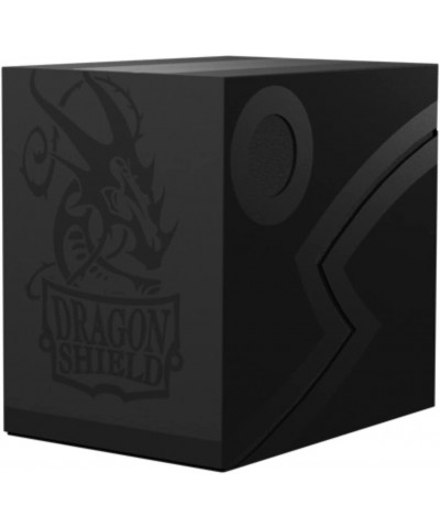 Dragon Shield Card Deck Box – Double Shell: Shadow Black/Black – Sturdy TCG OCG Card Storage – Compatible with Pokemon Yugioh...