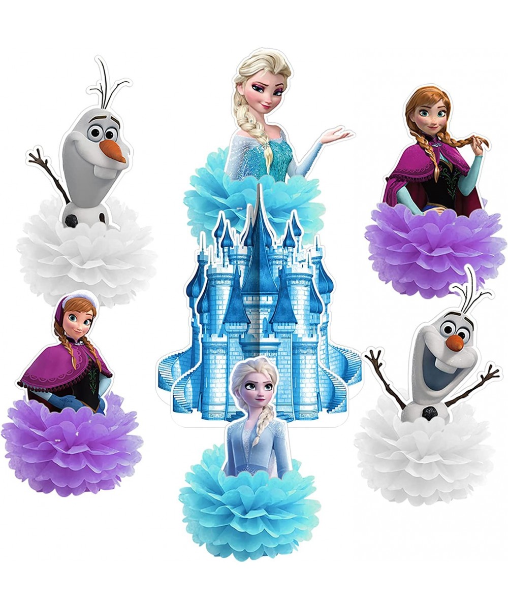 Frozen Honeycomb Centerpieces Table Decorations Snow Princess Birthday Party Supplies Frozen Paper Flowers for Birthday Party...