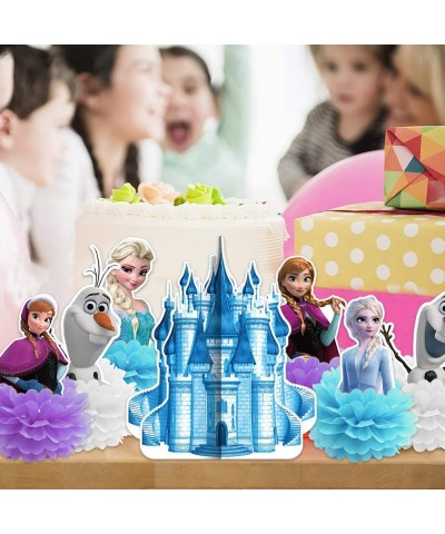 Frozen Honeycomb Centerpieces Table Decorations Snow Princess Birthday Party Supplies Frozen Paper Flowers for Birthday Party...