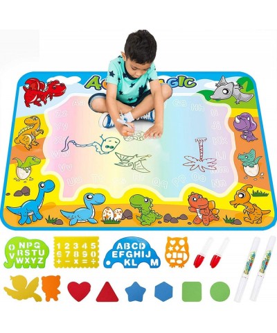 Kids Toys Water Doodle Mat - Toddler Ages Coloring Art Supplies - Dinosaur Learning Toy for Painting and Drawing - Educationa...