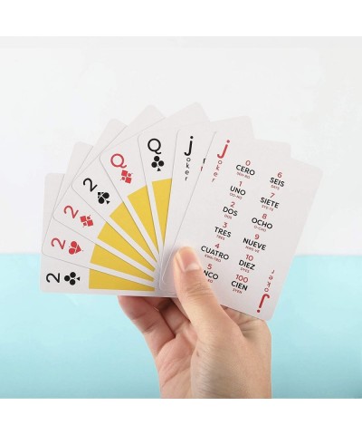 Spanish Phrases Playing Cards in Tin Box|54 Educational Playing Cards for Beginners|Language Learning Game Set|Fun Visual Fla...