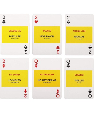 Spanish Phrases Playing Cards in Tin Box|54 Educational Playing Cards for Beginners|Language Learning Game Set|Fun Visual Fla...