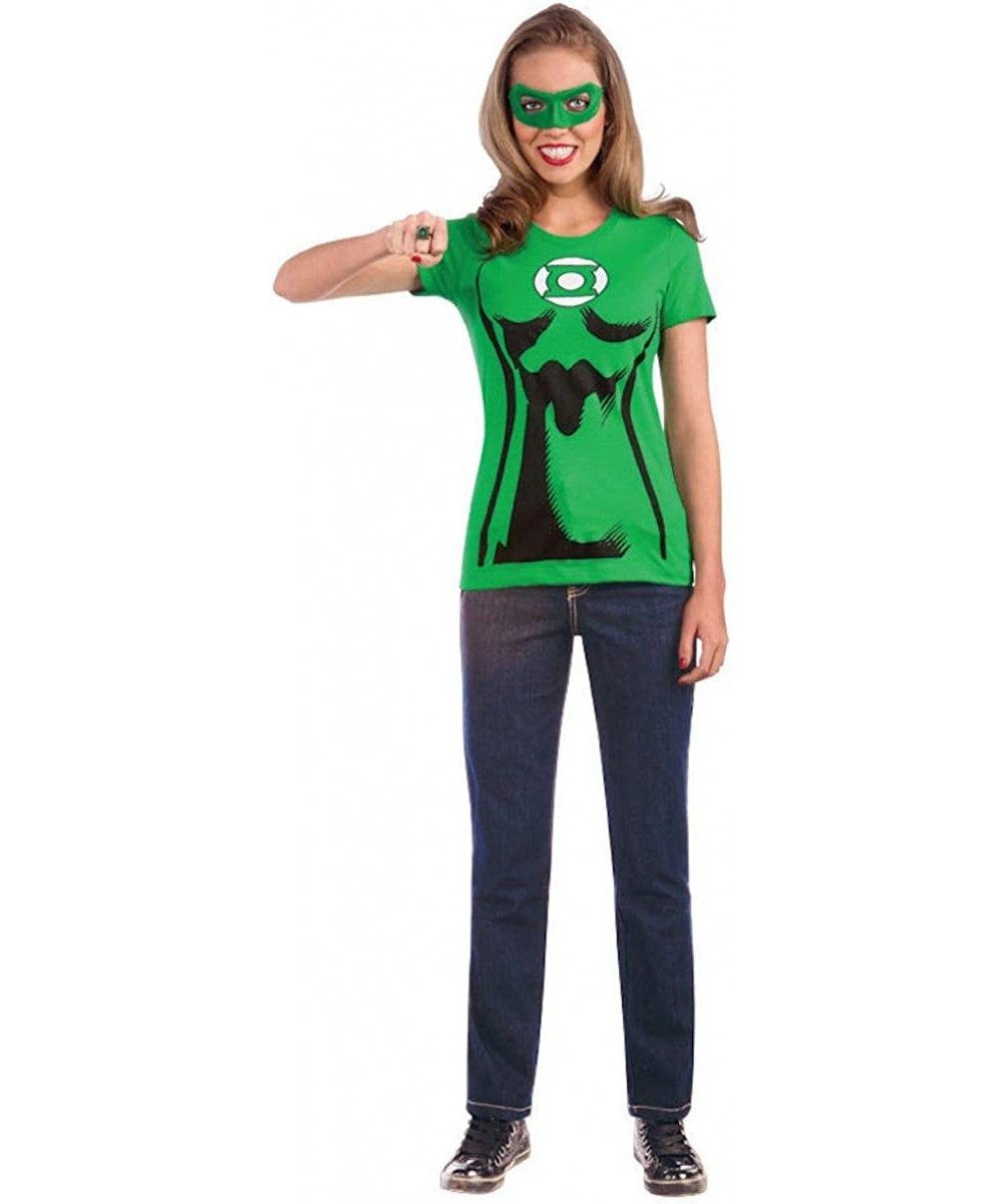 Costume DC Comics Women's Green Lantern T-Shirt With Eye Mask And Ring $13.93 Kids' Costumes