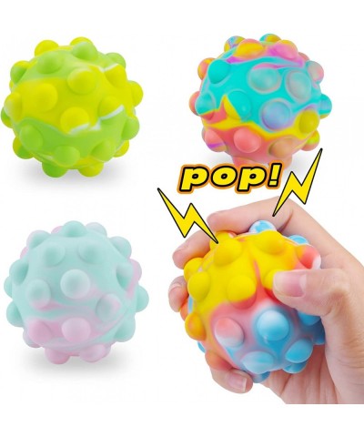 3D Fidget Ball Anti-Pressure Bubble Pop It Ball BPA Free Silicone Squeeze Stress Balls Brain Development Sensory Toy for Boys...