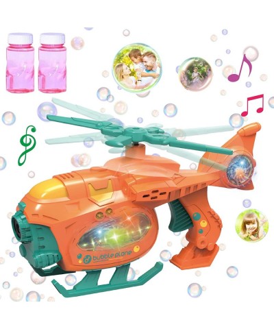 Bubble Machine for Kids with Lights & Music Helicopter Toy Bubble Blower Maker with Bubble Solutions Automatic Bubble Maker B...