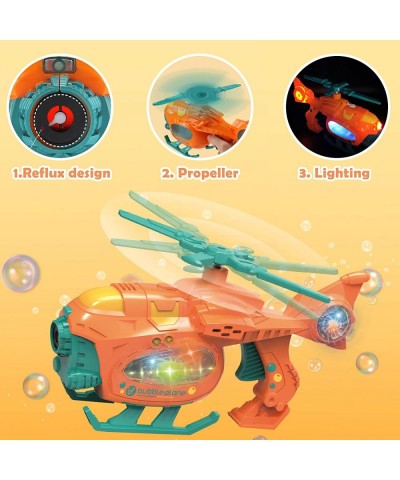 Bubble Machine for Kids with Lights & Music Helicopter Toy Bubble Blower Maker with Bubble Solutions Automatic Bubble Maker B...