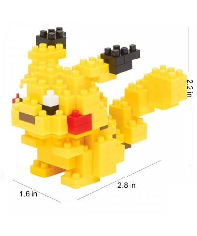 Pocket Monster Micro Building Building Blocks Sets for 3D Mini Cute Anime Figures Collection Toys 4-PCS Kit Gifts for Adults ...