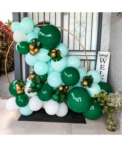 DIY Jungle Safari Balloon Garland Arch Kit - 127pcs Sage Green Mint Green White Latex Balloons Gold Metallic Chrome Balloons ...