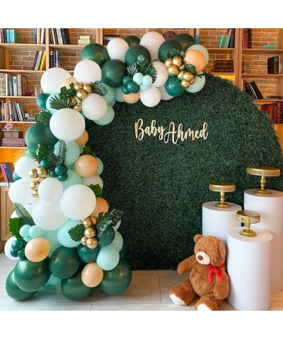 DIY Jungle Safari Balloon Garland Arch Kit - 127pcs Sage Green Mint Green White Latex Balloons Gold Metallic Chrome Balloons ...