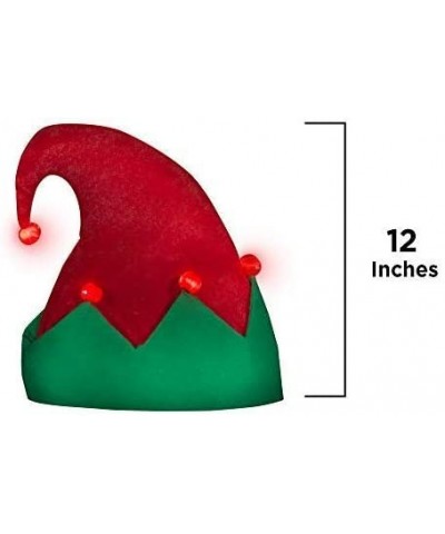 Christmas Bundle Pack | 4 Pack Light-up Elf Hats & LED Christmas Bulb Necklaces with 6 Flashing Modes $72.82 Kids' Party Hats