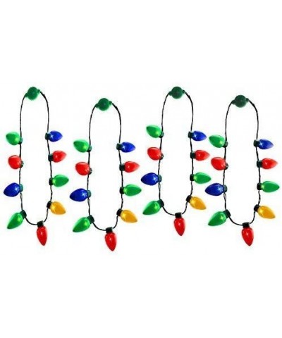 Christmas Bundle Pack | 4 Pack Light-up Elf Hats & LED Christmas Bulb Necklaces with 6 Flashing Modes $72.82 Kids' Party Hats