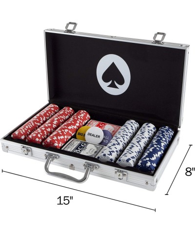 Poker Chip Set for Texas Holdem Blackjack Gambling with Carrying Case Cards Buttons and Dice Style Casino Chips (11.5 gram) $...