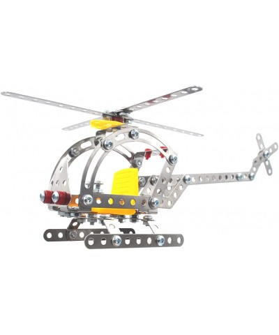 Metal Helicopter Plane Assemble Building Blocks Toy Set Kit for Child of Ages 8 and up Educational Airplane Model STEM Birthd...