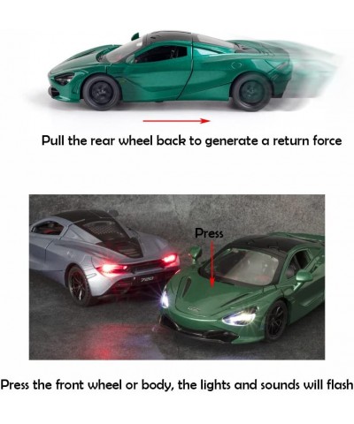 Alloy Collectible Green McLaren 720s Toy Vehicle Pull Back DieCast Car with Lights and Sound $42.22 Kids' Play Cars & Race Cars