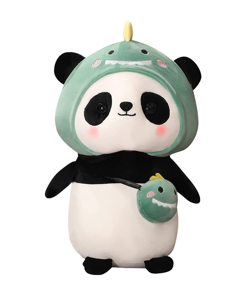 Cuddly Panda Dinosaur Stuffed Animal Soft Plush Panda Bear Toy with Adorable Dinosaur-Style Costumes and Messenger Bag Sweet ...